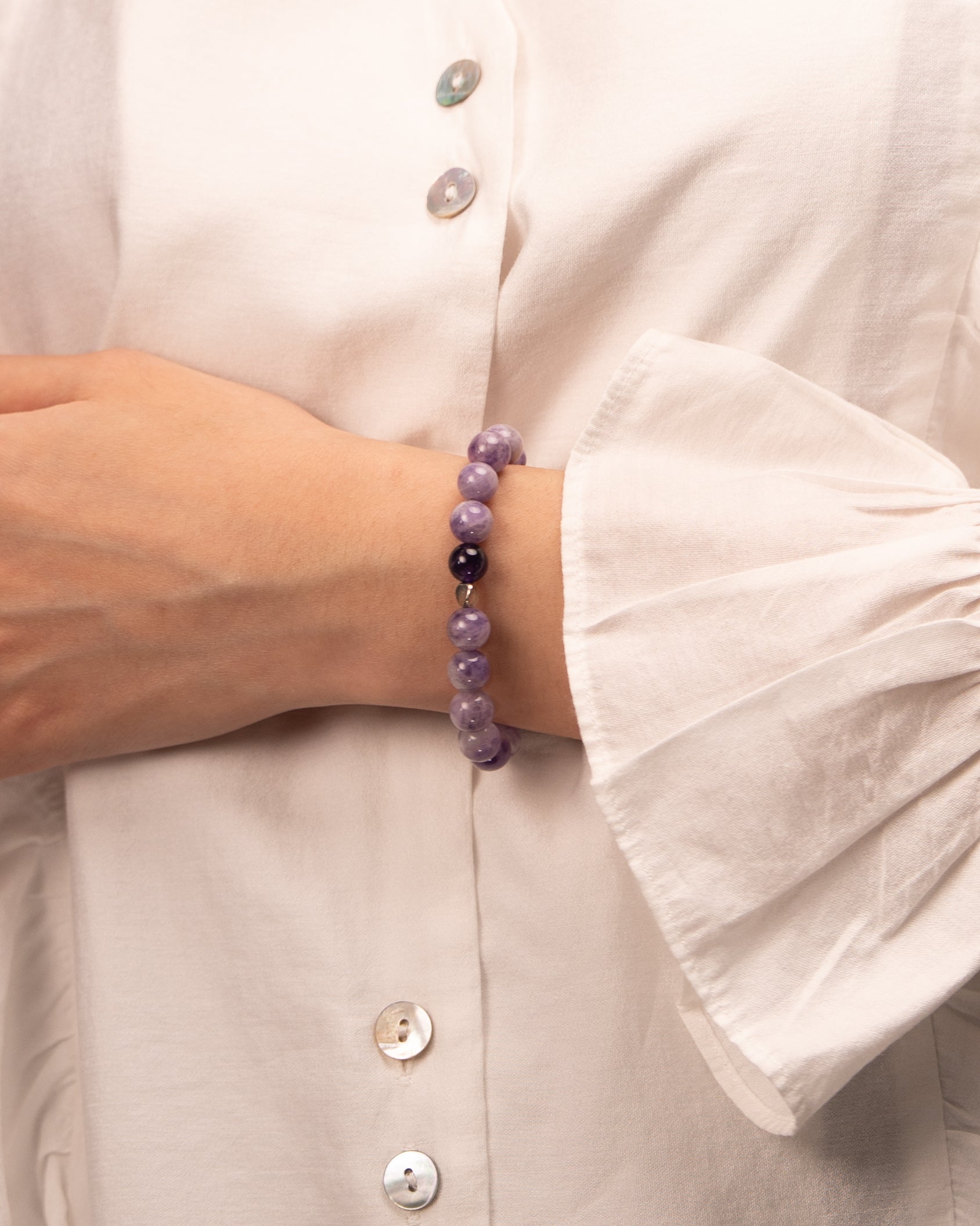 The Sage's Decree - Lapis Lazuli & Purple Agate Wisdom Bracelet