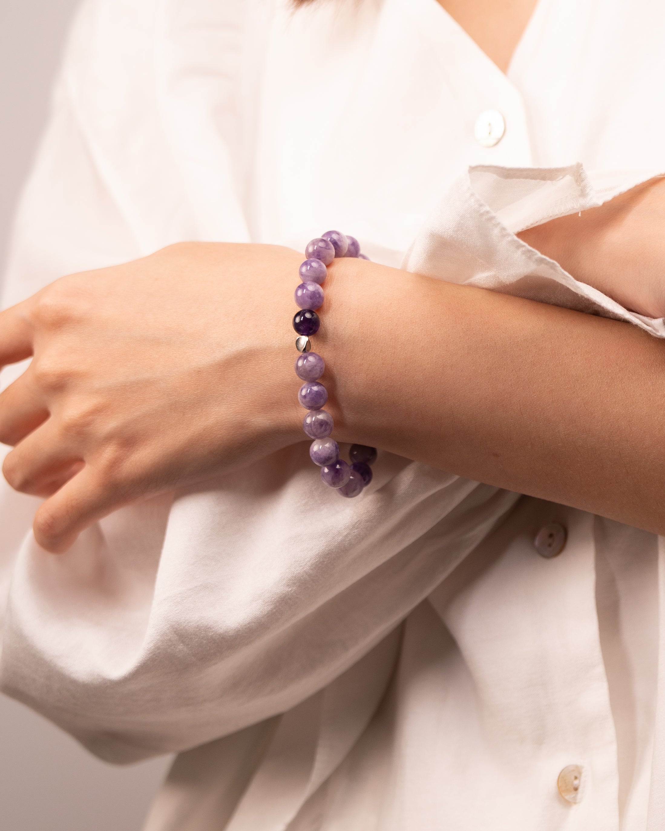 The Sage's Decree - Lapis Lazuli & Purple Agate Wisdom Bracelet