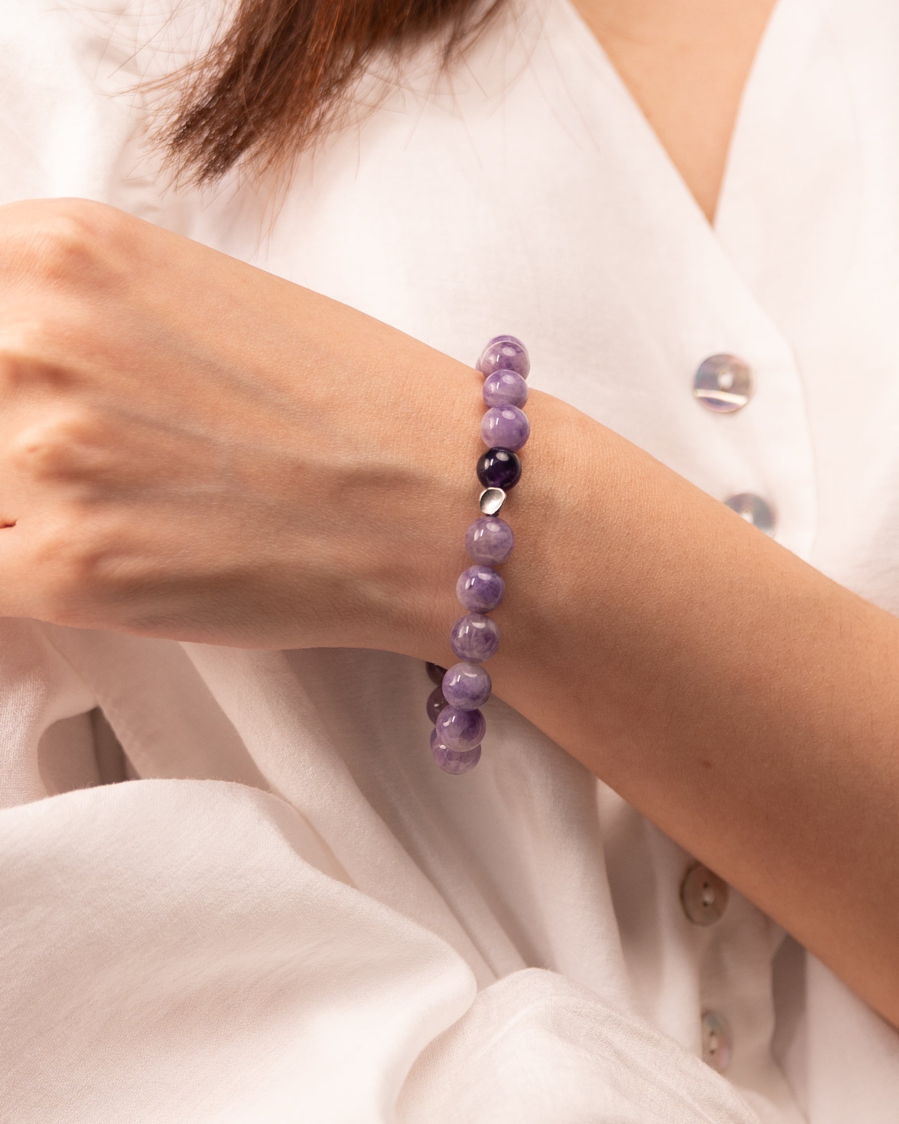 The Sage's Decree - Lapis Lazuli & Purple Agate Wisdom Bracelet