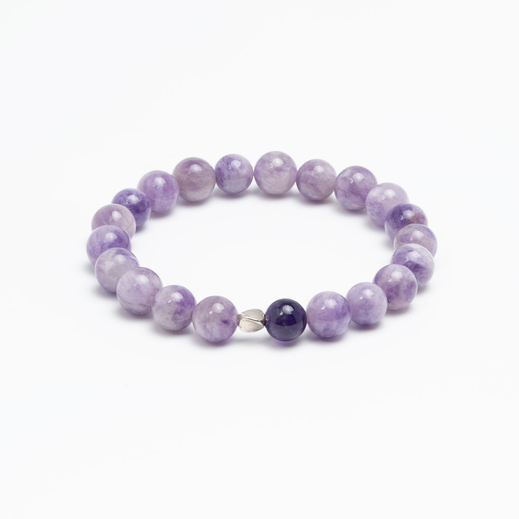 The Sage's Decree - Purple Agate & Amethyst Wisdom Bracelet