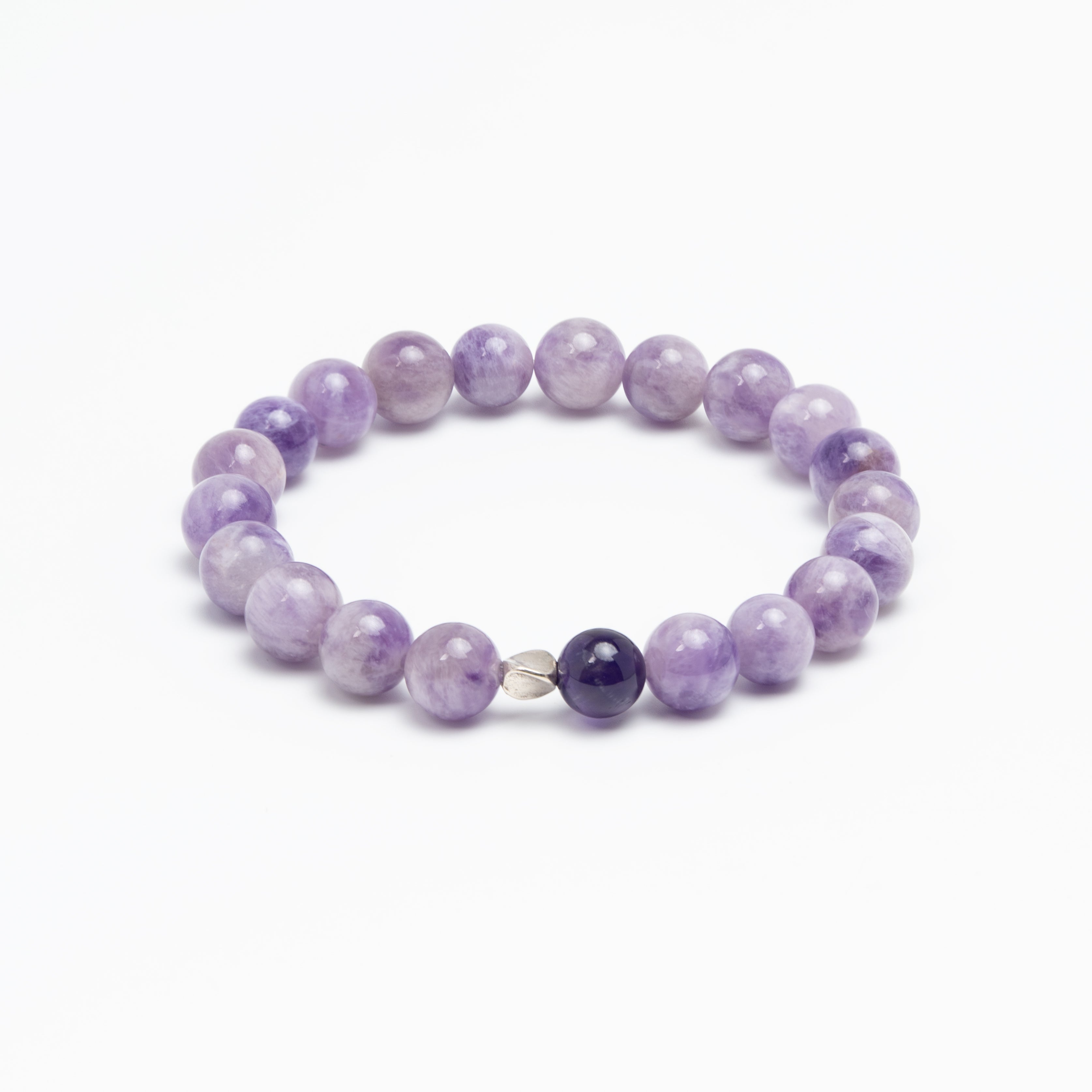 The Sage's Decree - Purple Agate & Amethyst Wisdom Bracelet