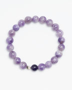 The Sage's Decree - Purple Agate & Amethyst Wisdom Bracelet