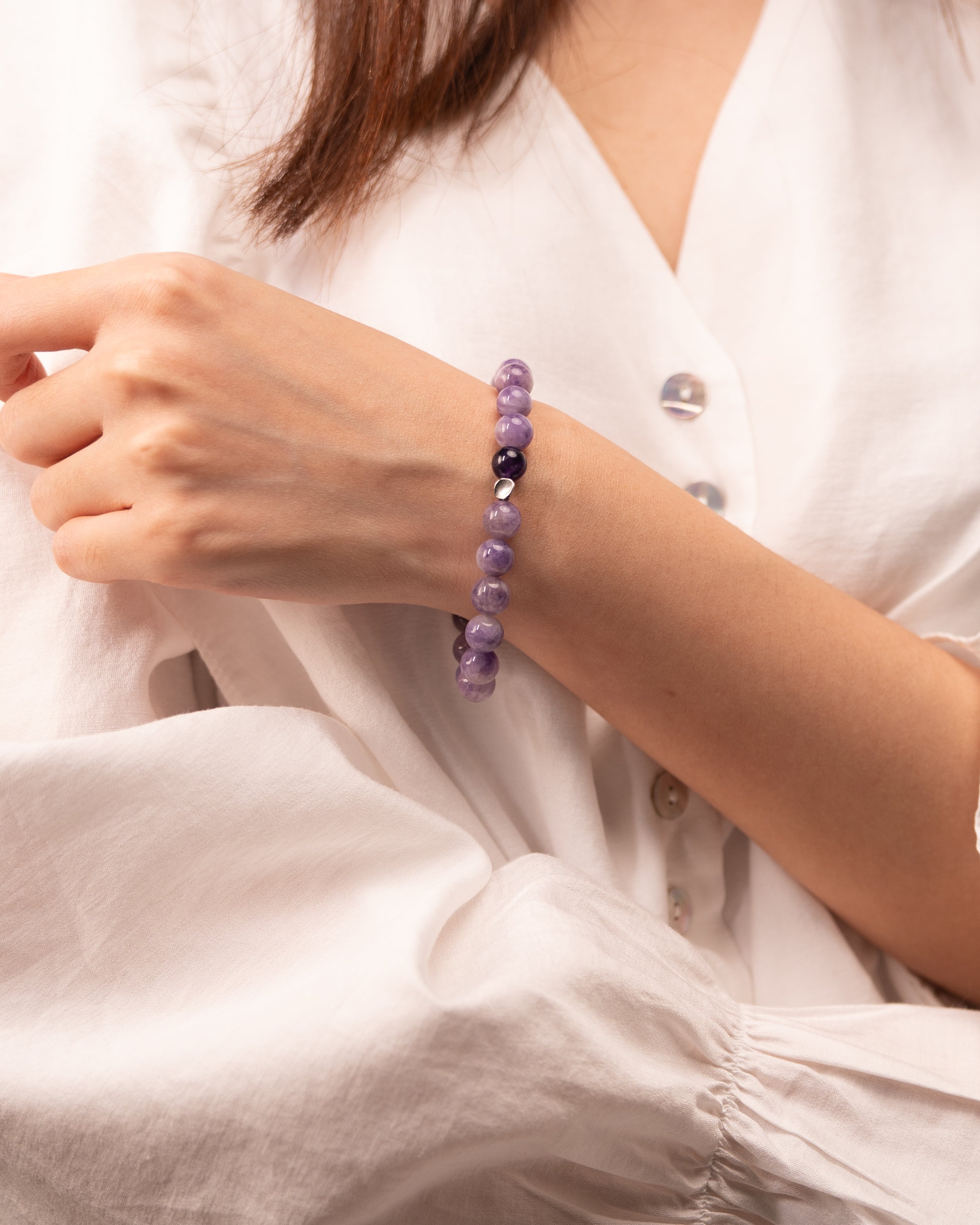 The Sage's Decree - Lapis Lazuli & Purple Agate Wisdom Bracelet
