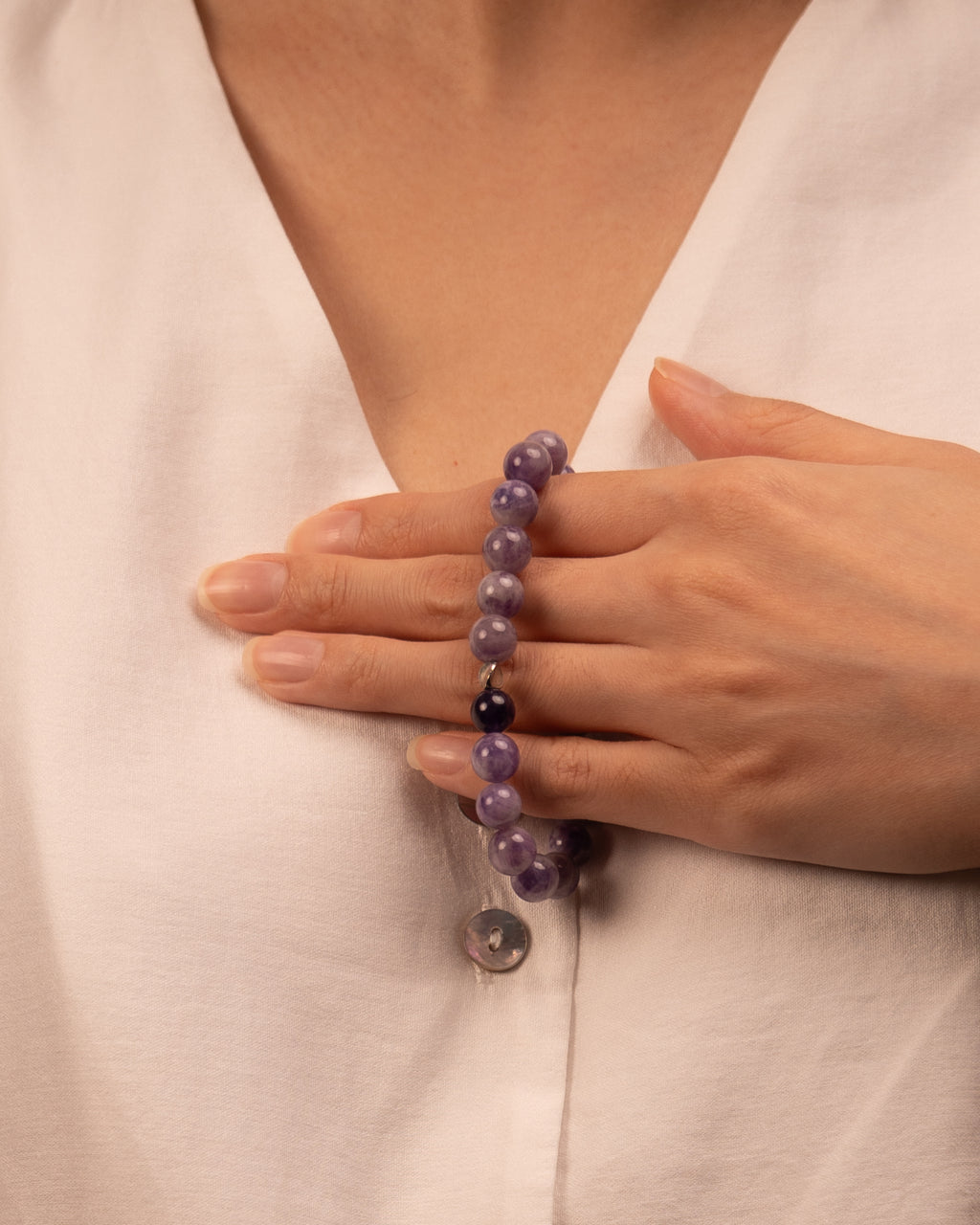 The Sage's Decree - Purple Agate & Amethyst Wisdom Bracelet