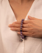 The Sage's Decree - Purple Agate & Amethyst Wisdom Bracelet