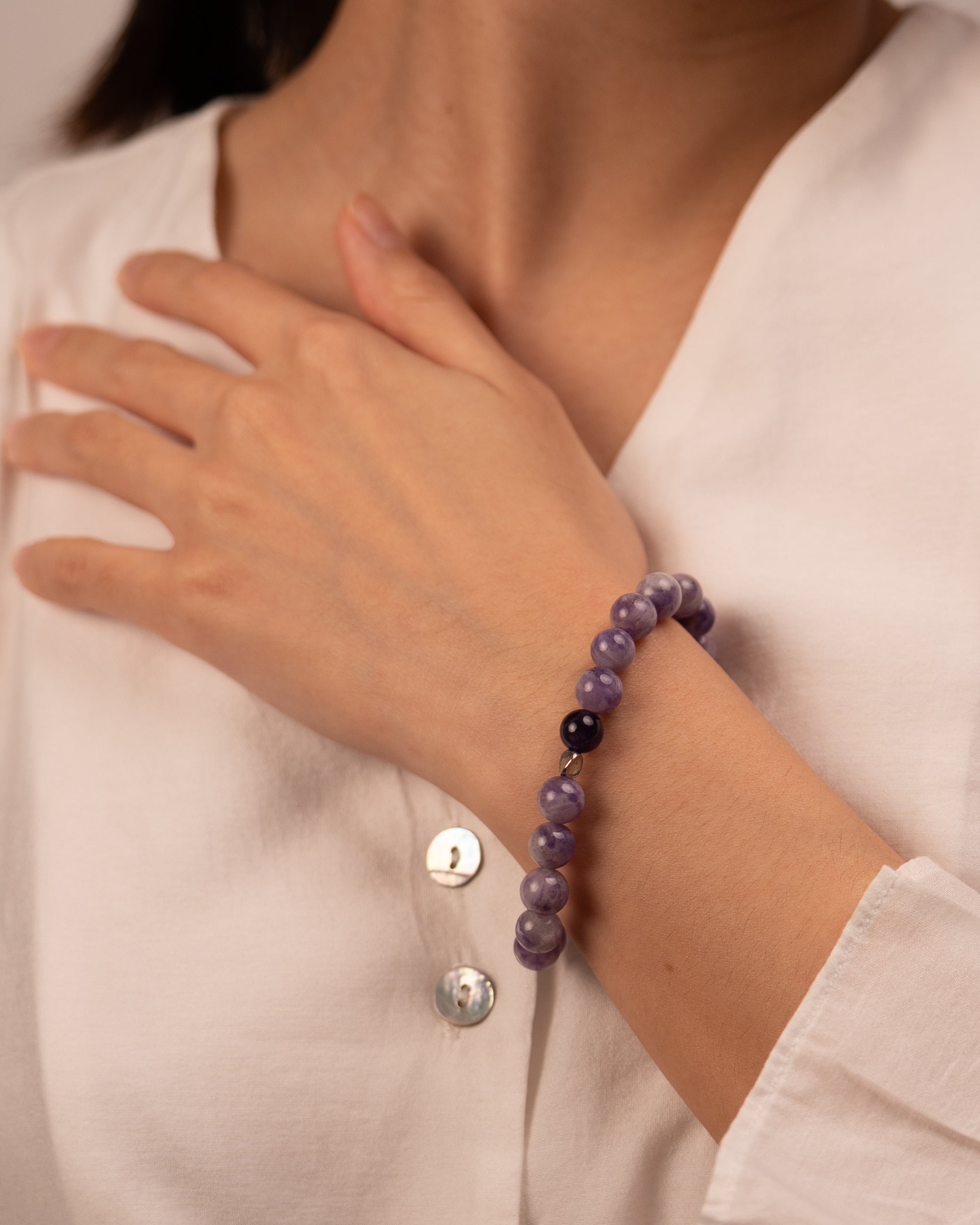 The Sage's Decree - Lapis Lazuli & Purple Agate Wisdom Bracelet