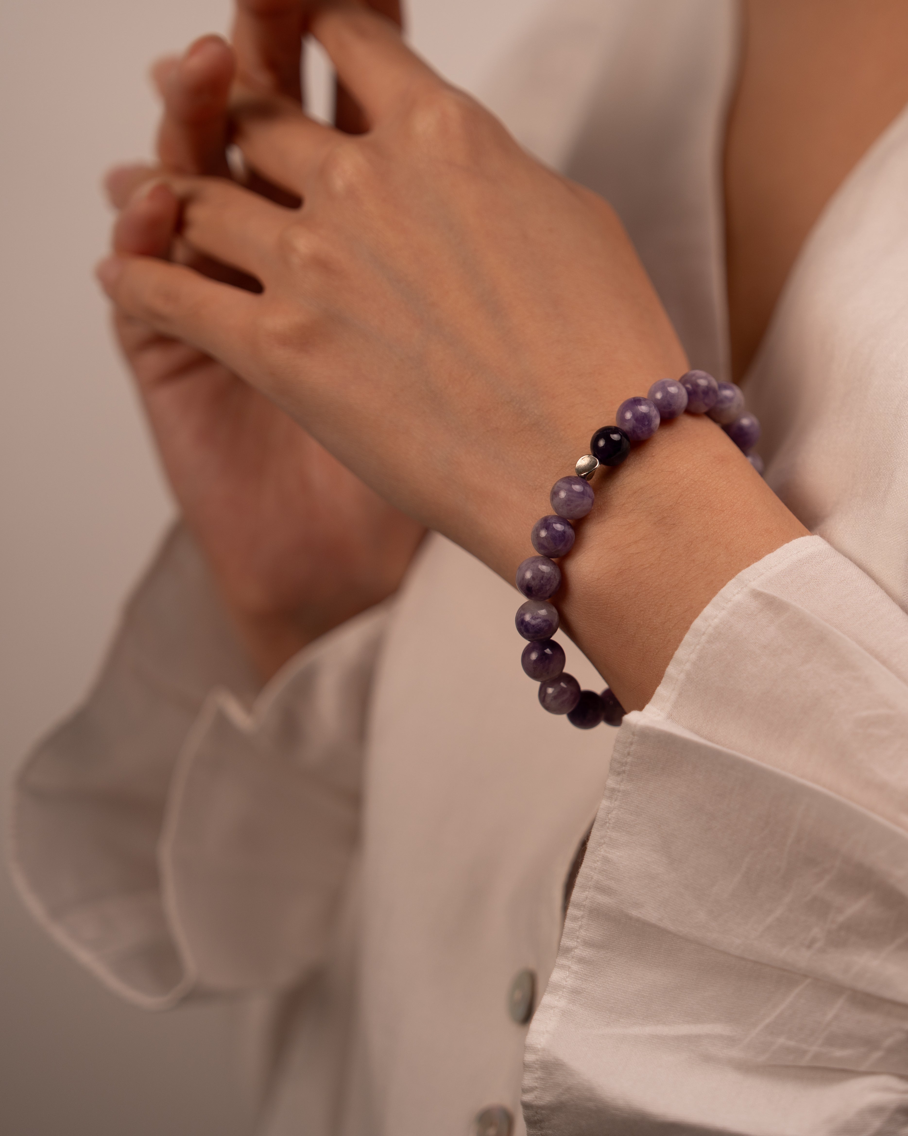The Sage's Decree - Lapis Lazuli & Purple Agate Wisdom Bracelet