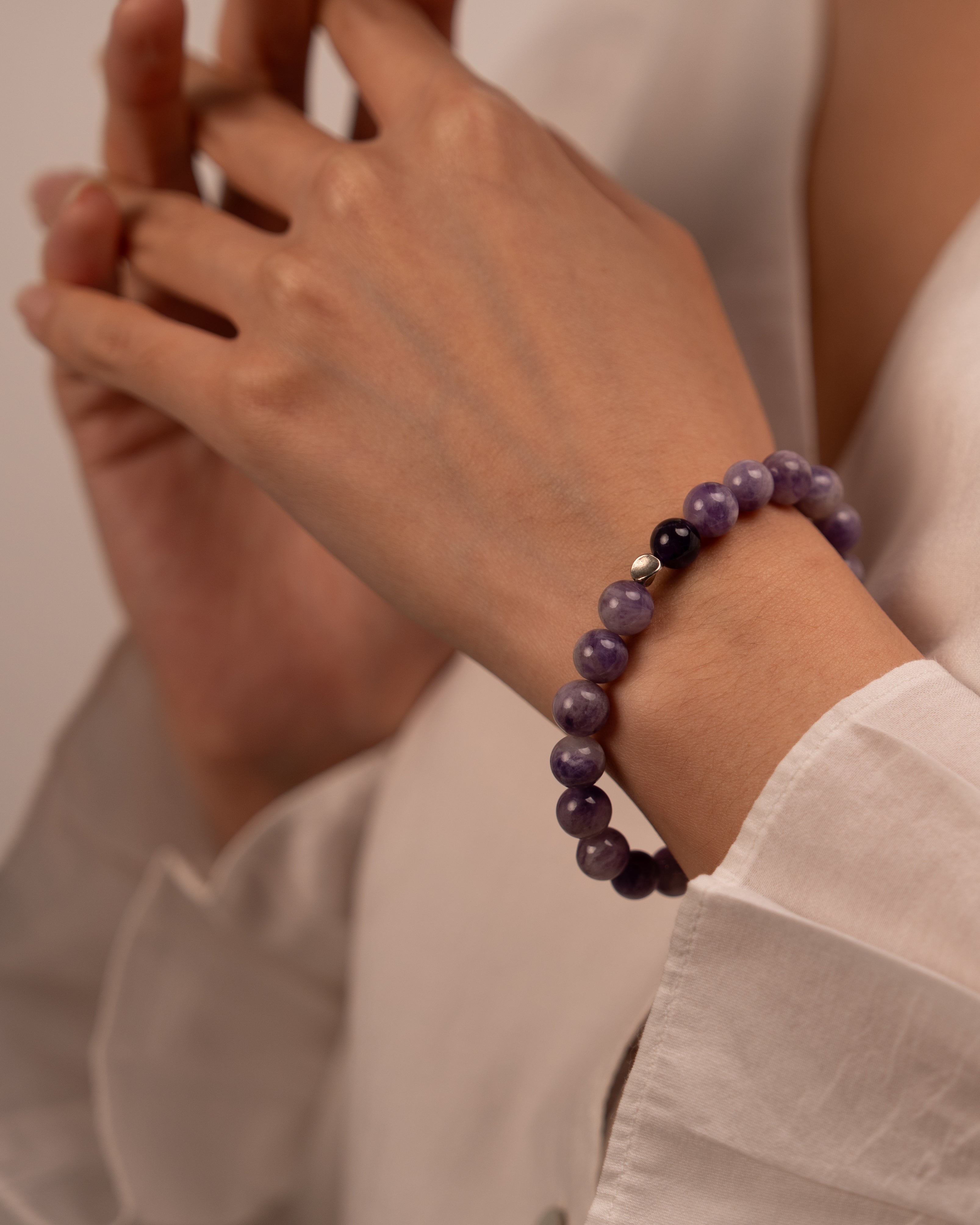 The Sage's Decree - Lapis Lazuli & Purple Agate Wisdom Bracelet