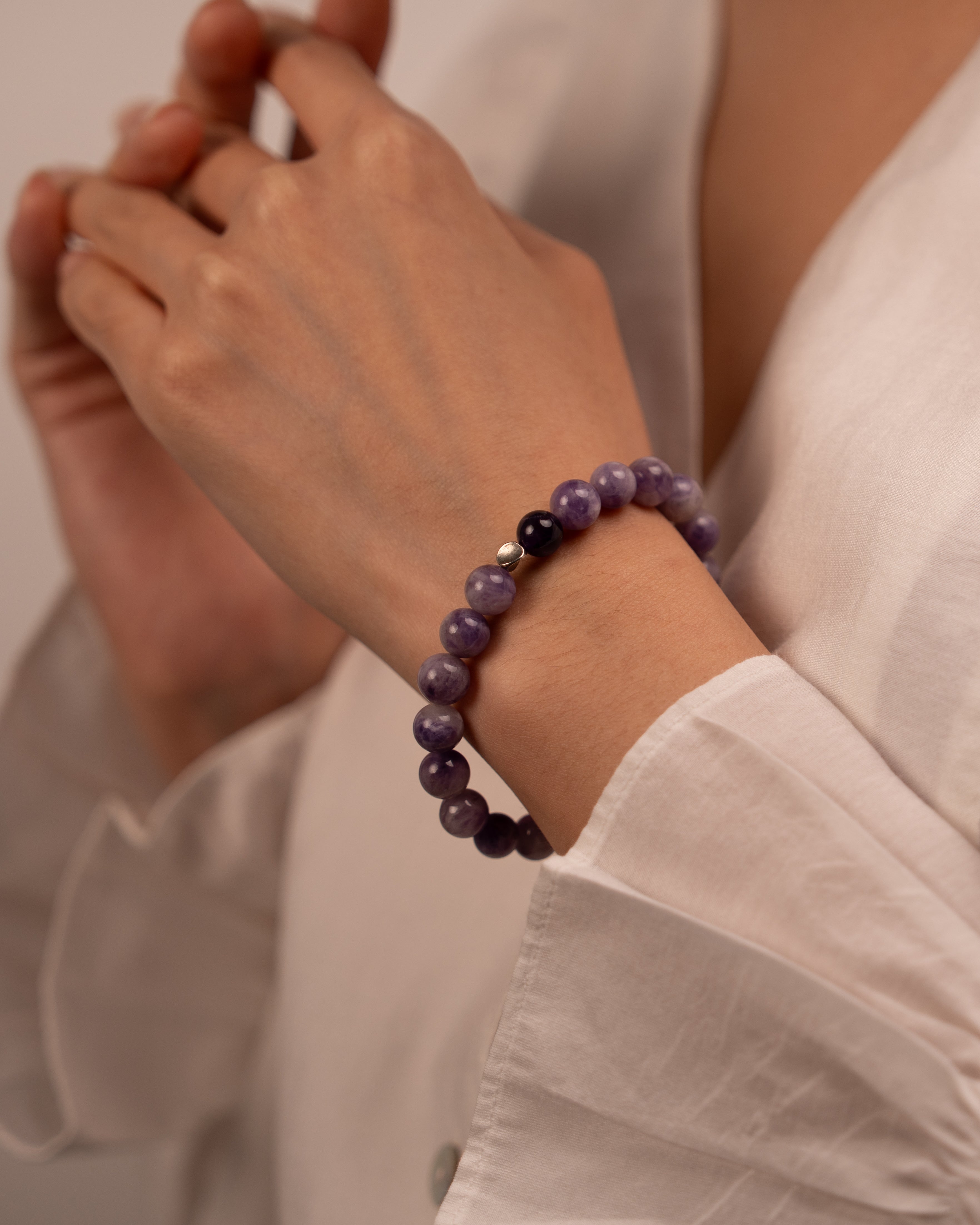 The Sage's Decree - Lapis Lazuli & Purple Agate Wisdom Bracelet