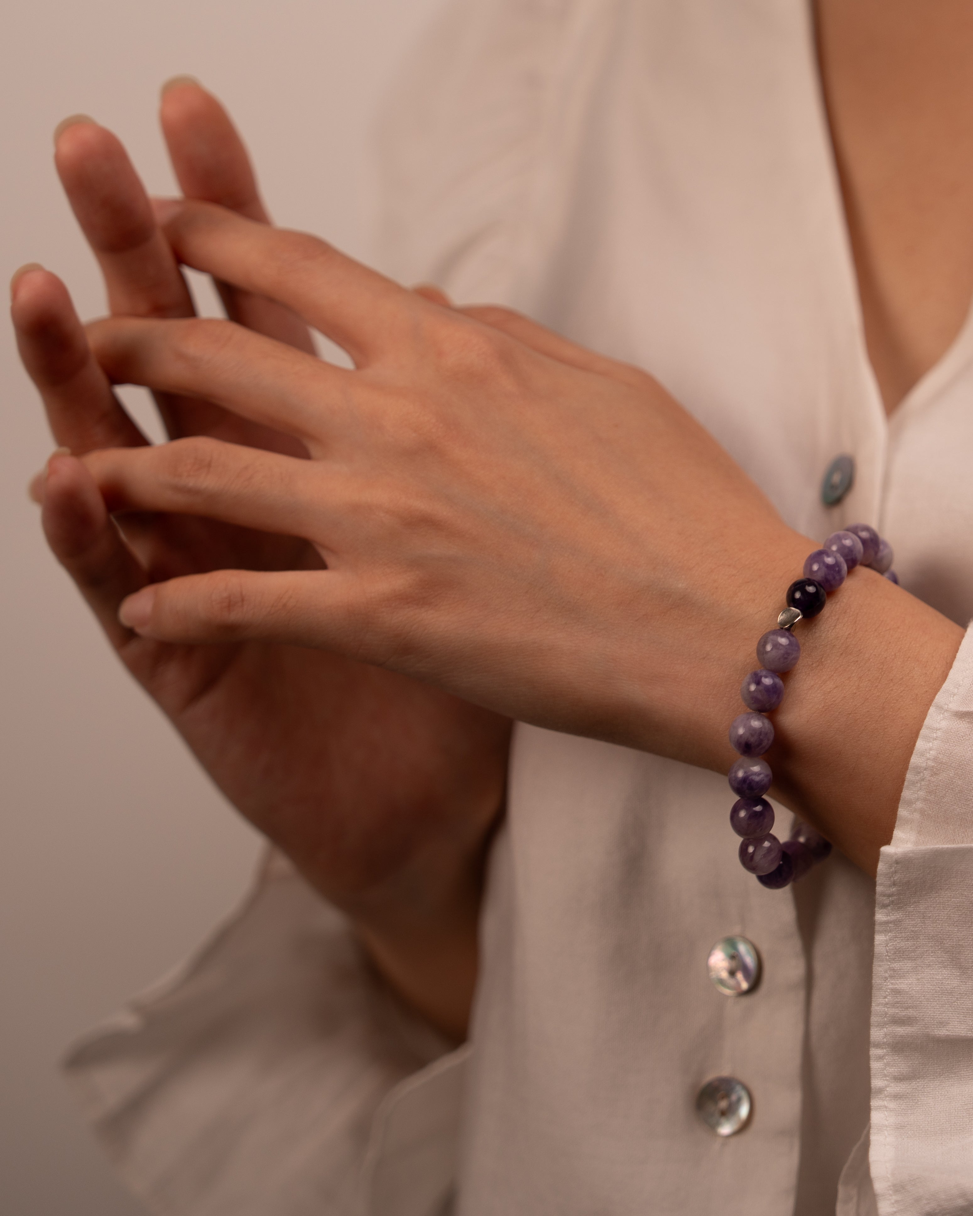 The Sage's Decree - Lapis Lazuli & Purple Agate Wisdom Bracelet