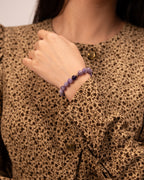 The Sage's Decree - Purple Agate & Amethyst Wisdom Bracelet