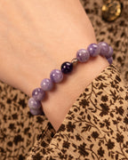 The Sage's Decree - Purple Agate & Amethyst Wisdom Bracelet