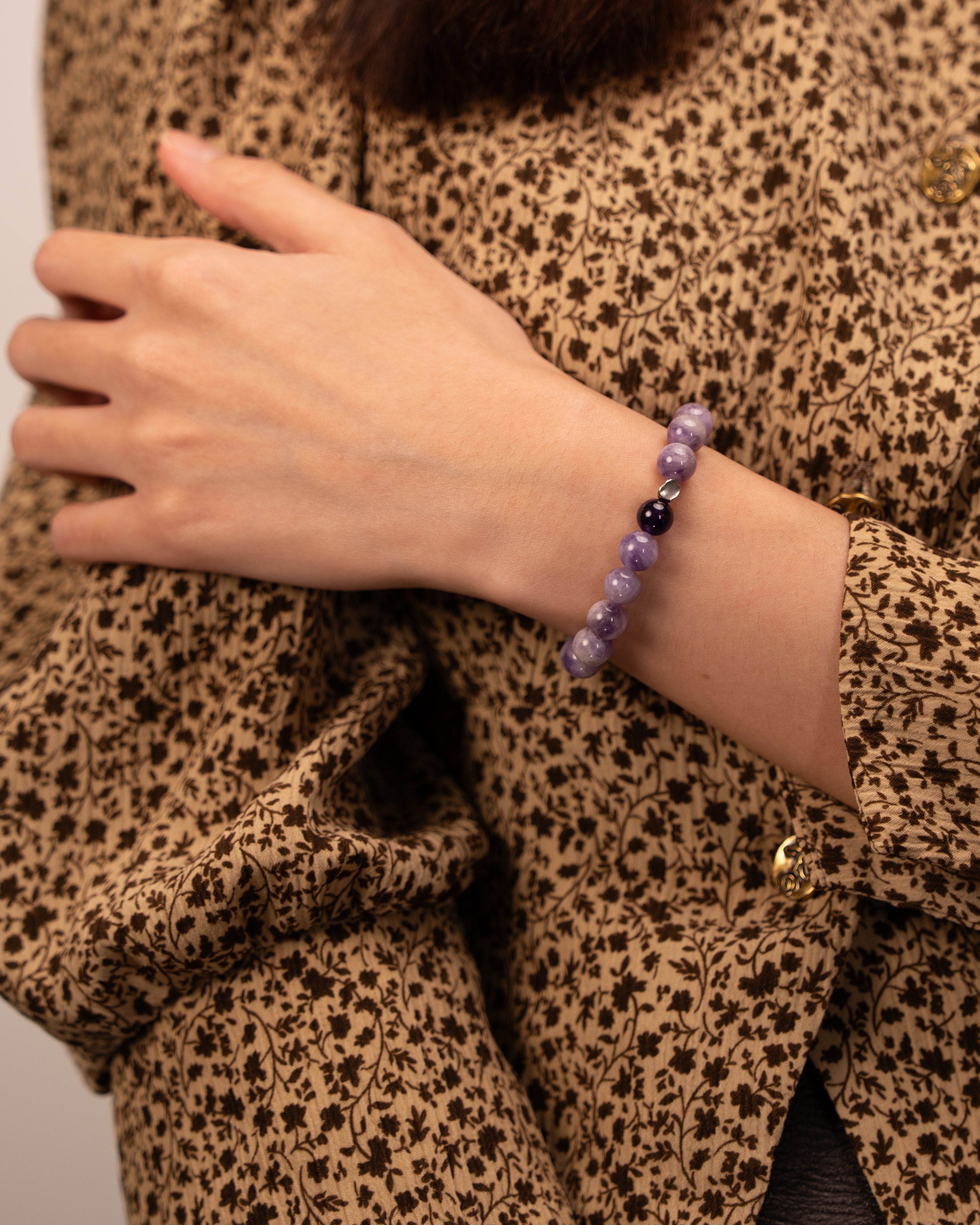 The Sage's Decree - Lapis Lazuli & Purple Agate Wisdom Bracelet