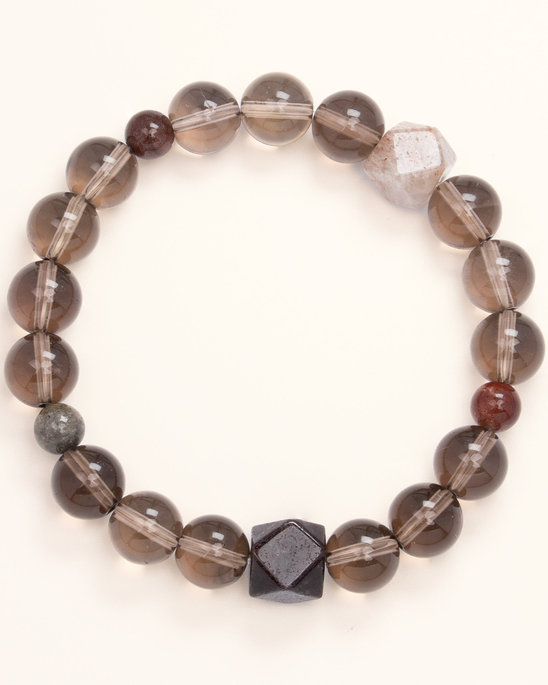 The Alchemist's Garden - Four Seasons Phantom & Smoky Quartz Prosperity Bracelet