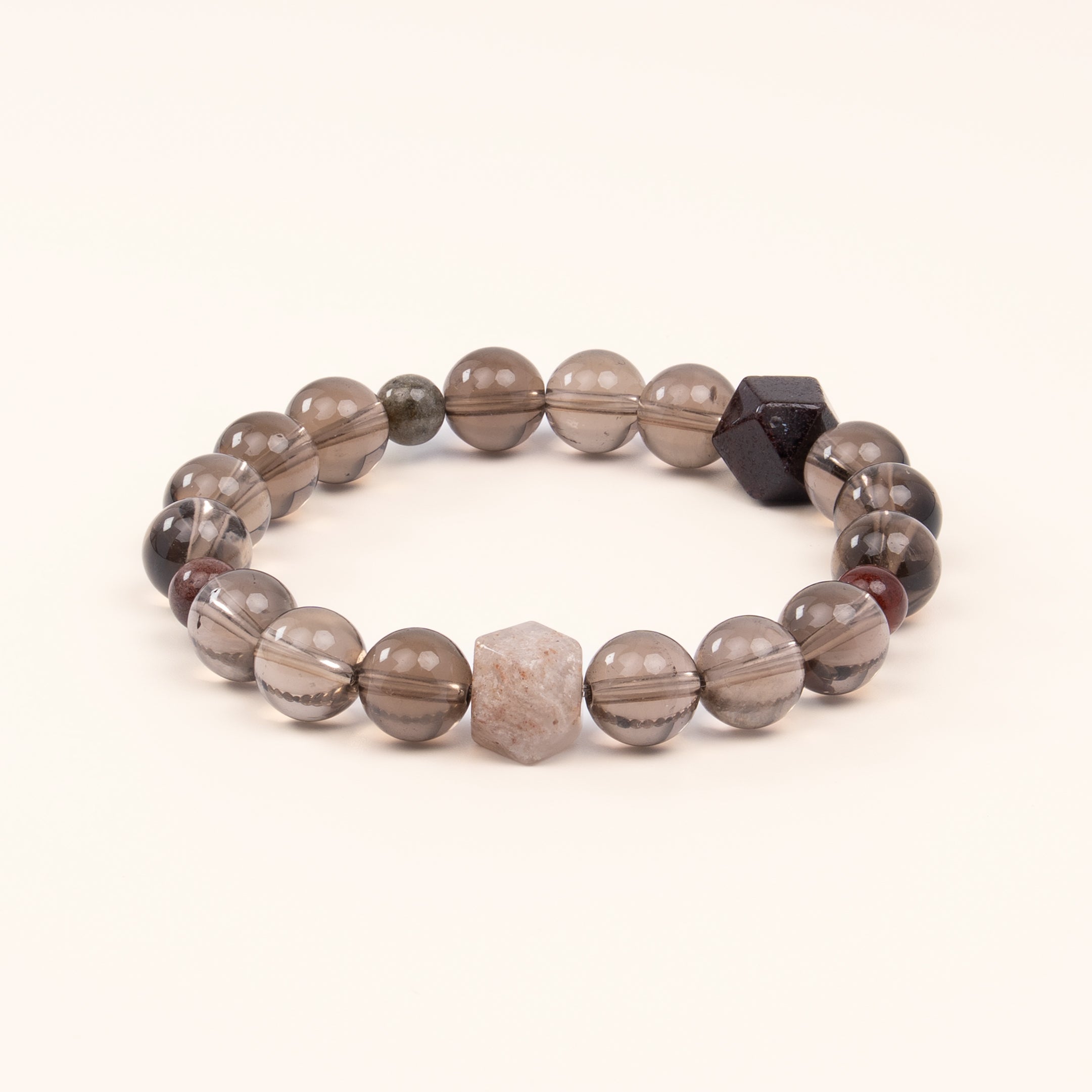 The Alchemist's Garden - Four Seasons Phantom & Smoky Quartz Prosperity Bracelet