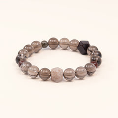 The Alchemist's Garden - Four Seasons Phantom & Smoky Quartz Prosperity Bracelet