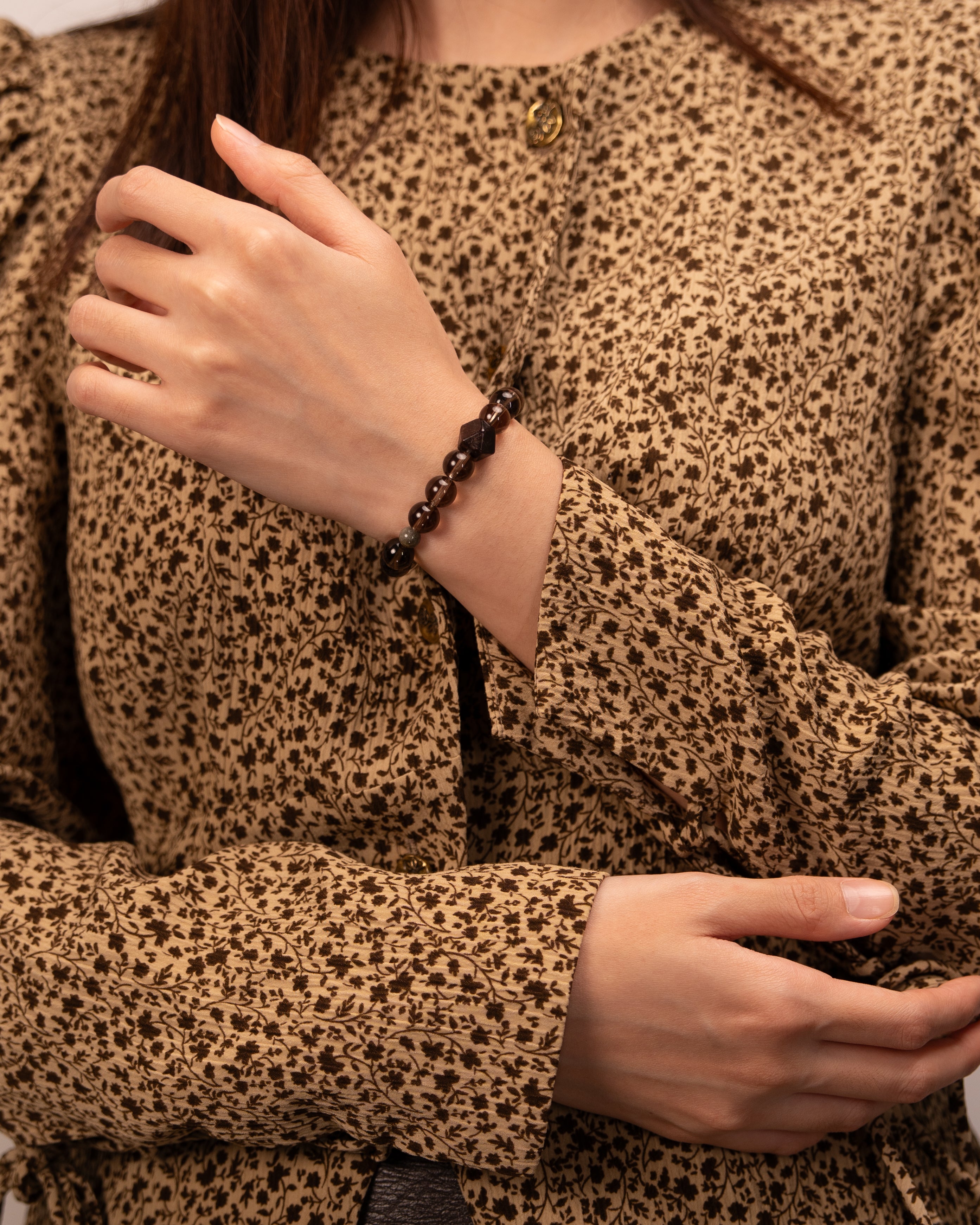 The Alchemist's Garden - Smoky & Phantom Quartz Wealth Bracelet