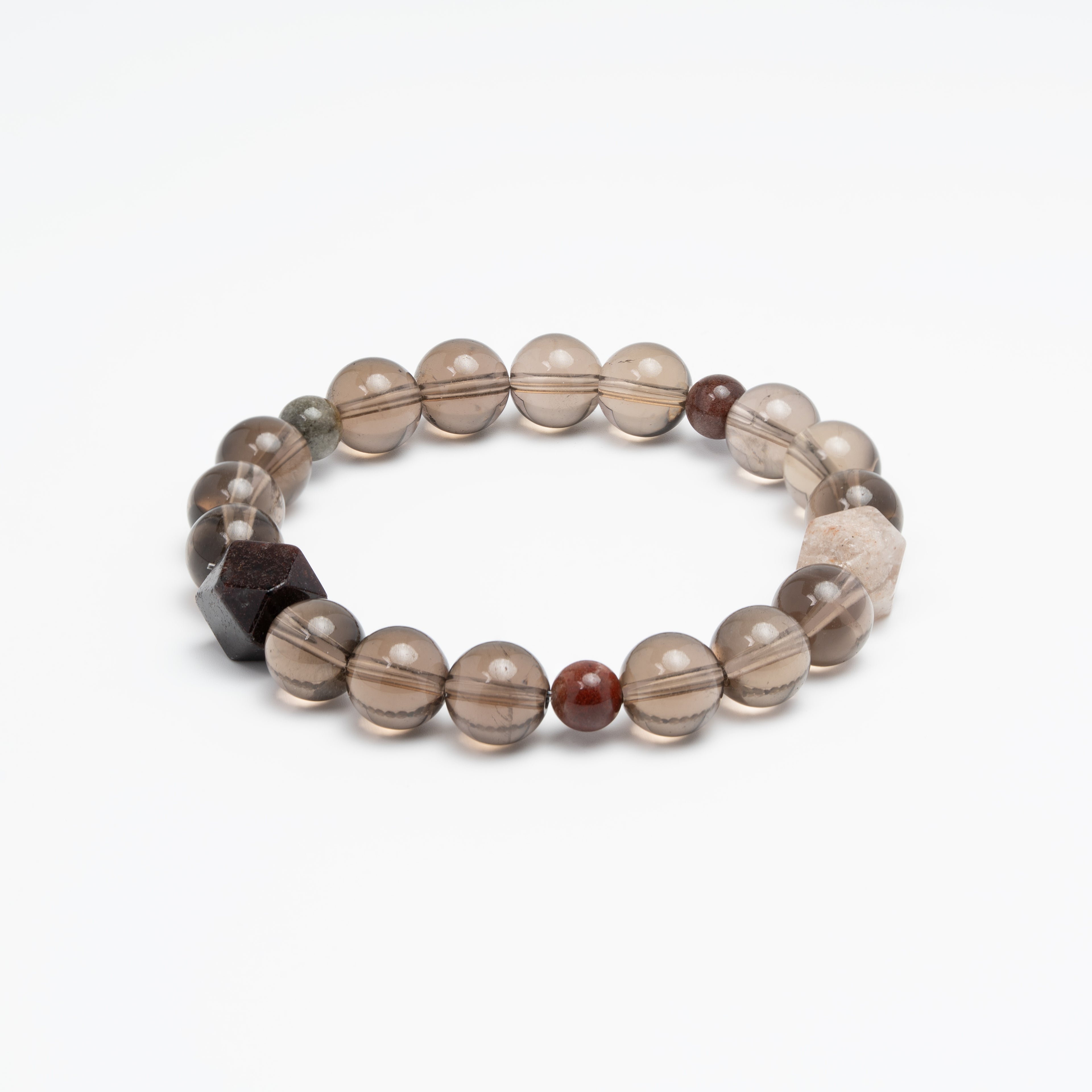 The Alchemist's Garden - Smoky & Phantom Quartz Wealth Bracelet