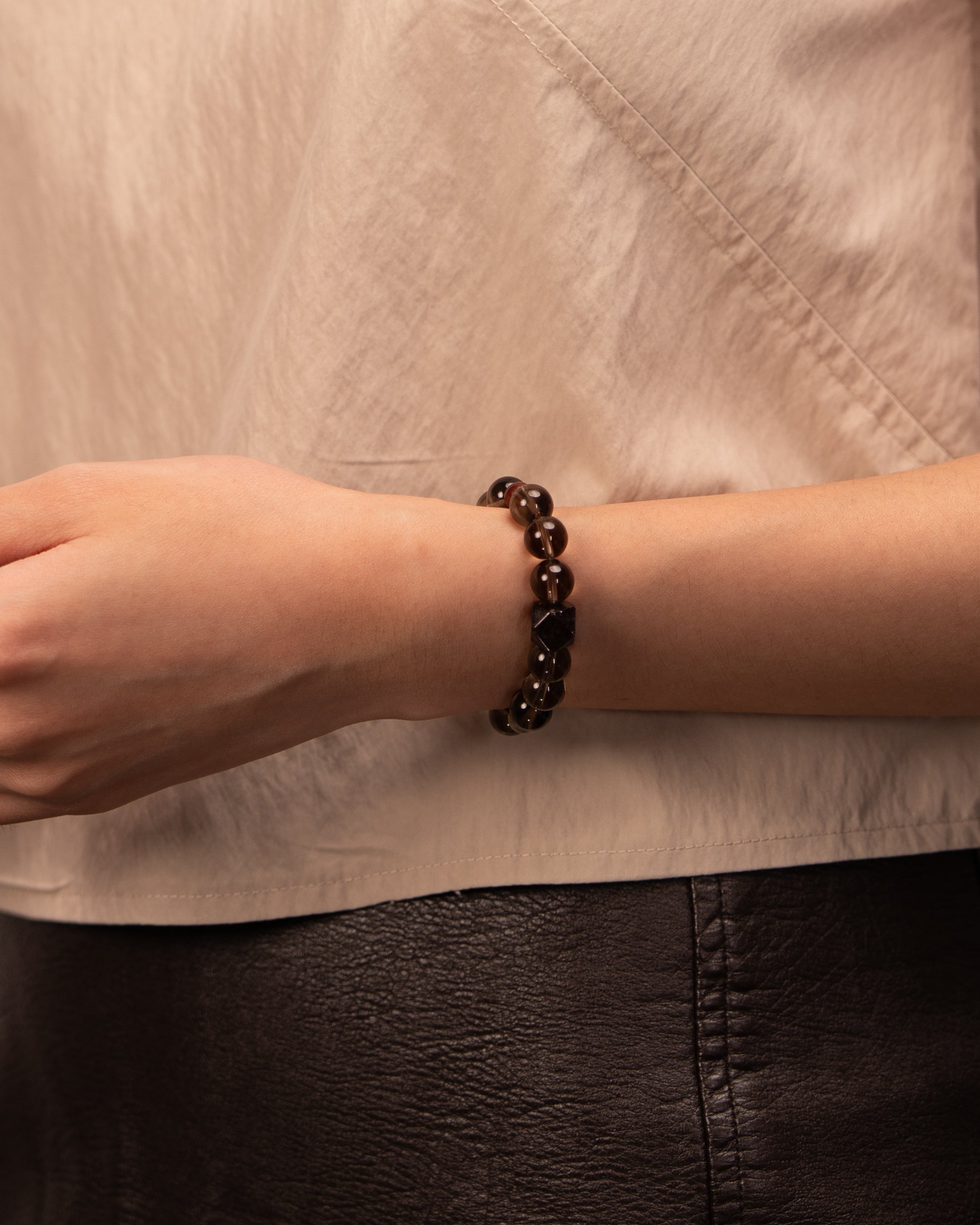 The Alchemist's Garden - Four Seasons Phantom & Smoky Quartz Prosperity Bracelet