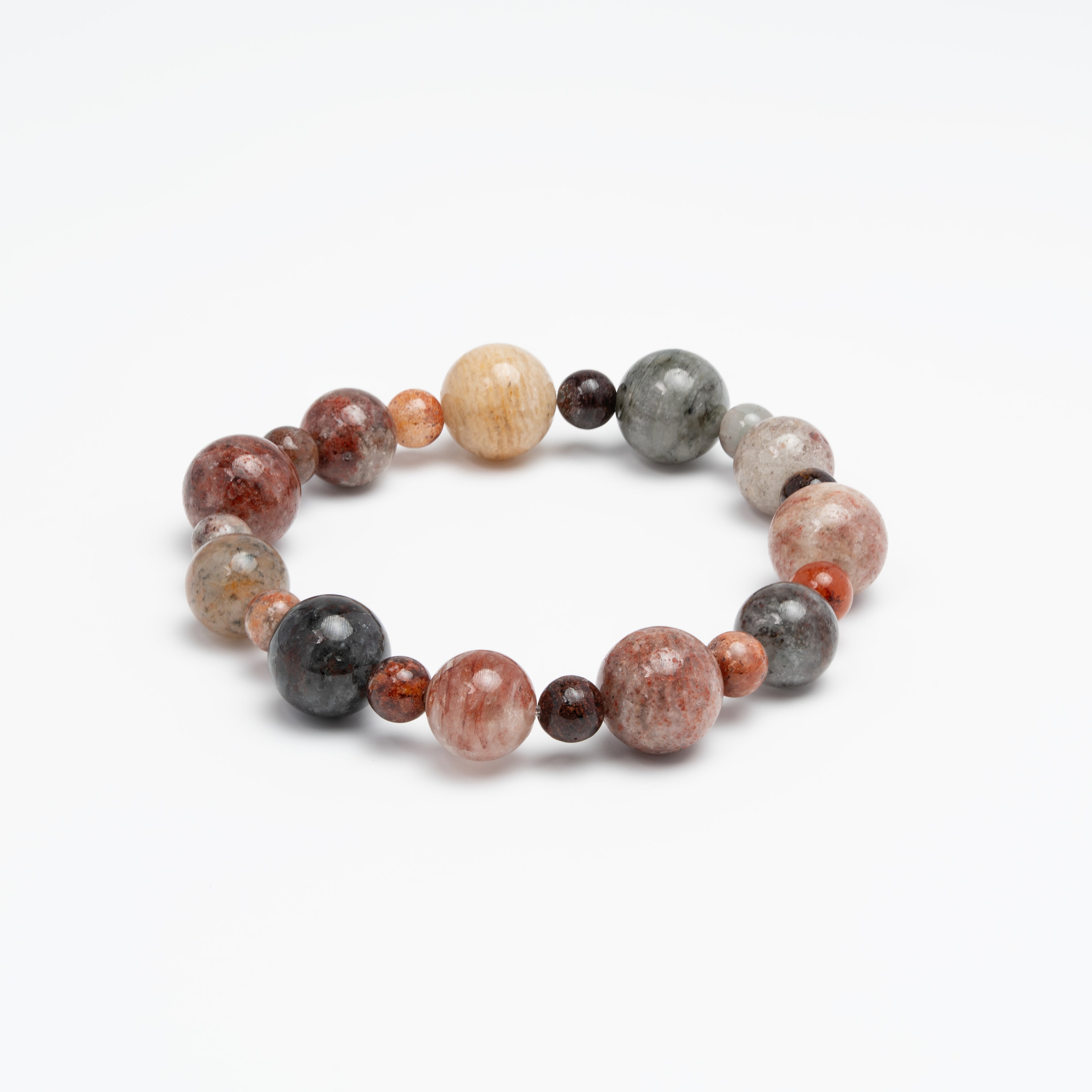 The Alchemist's Fire - Layered Phantom Quartz Manifestation Bracelet