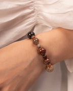 The Alchemist's Fire - Layered Phantom Quartz Manifestation Bracelet