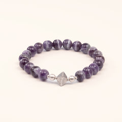 Pyramid of Power - Chevron Amethyst Alignment Bracelet