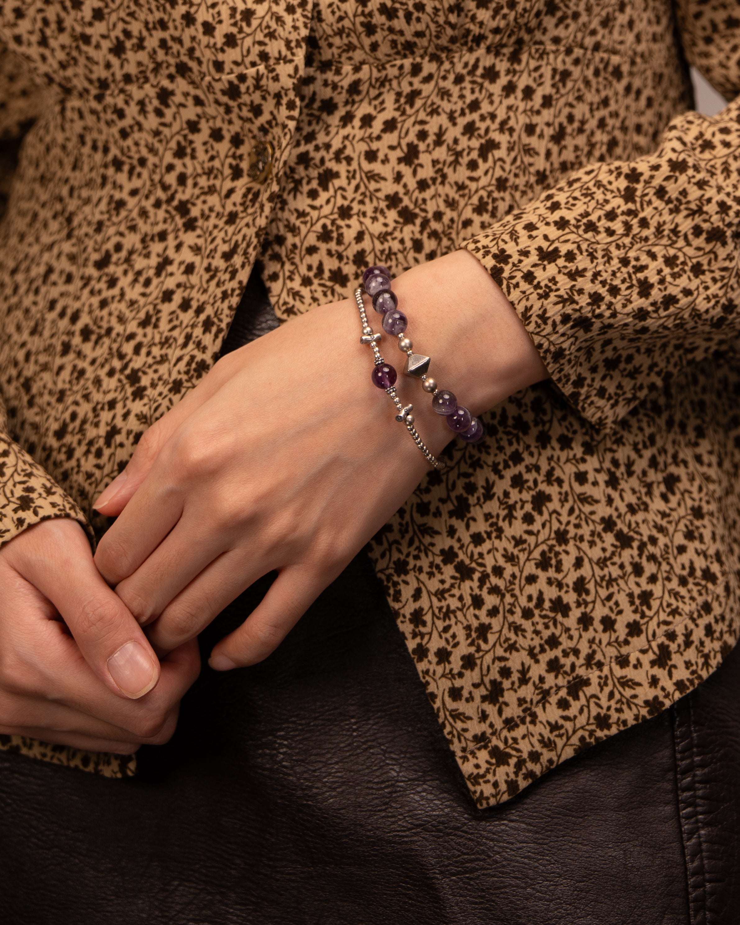 Pyramid of Power - Chevron Amethyst Alignment Bracelet