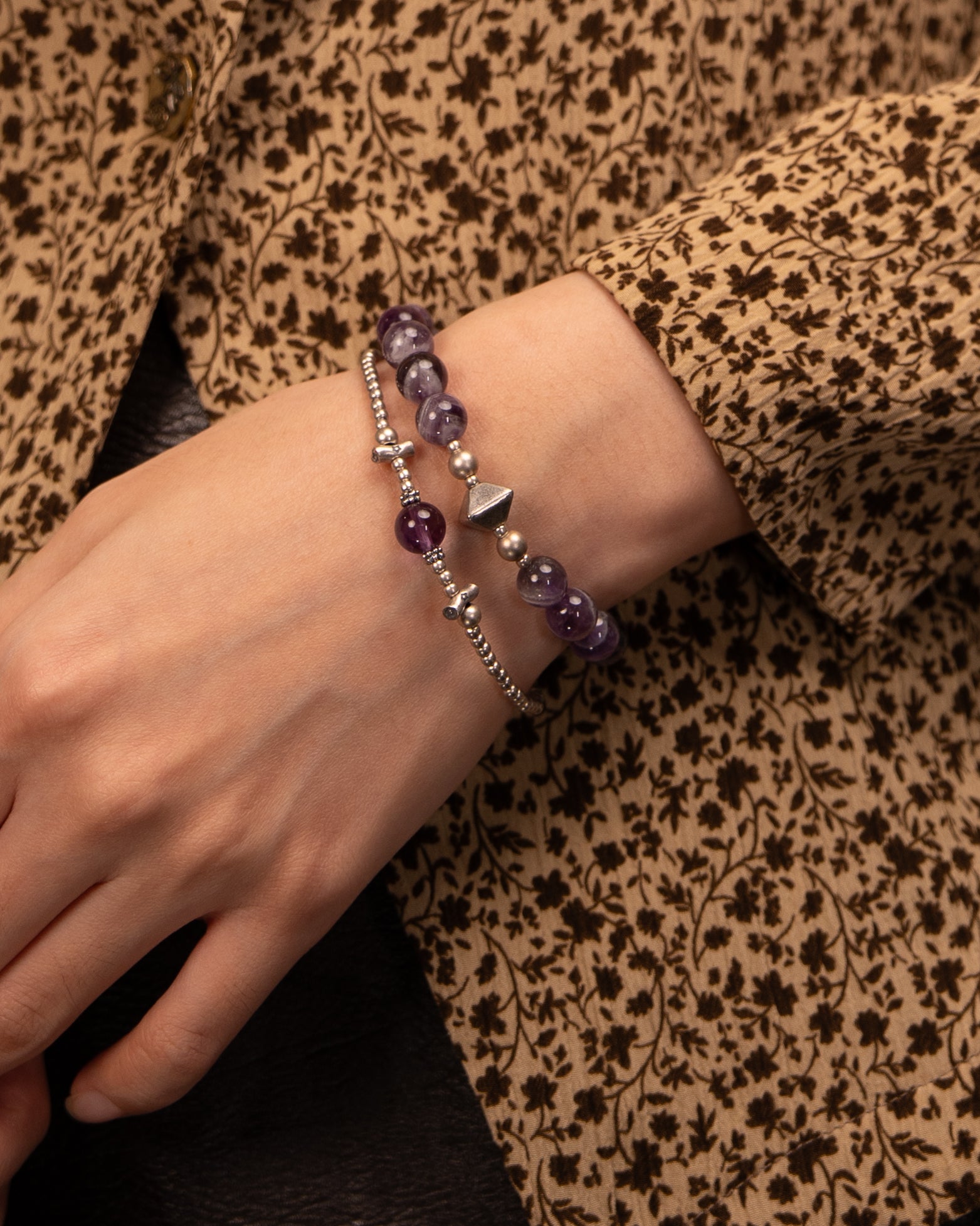Pyramid of Power - Chevron Amethyst Alignment Bracelet