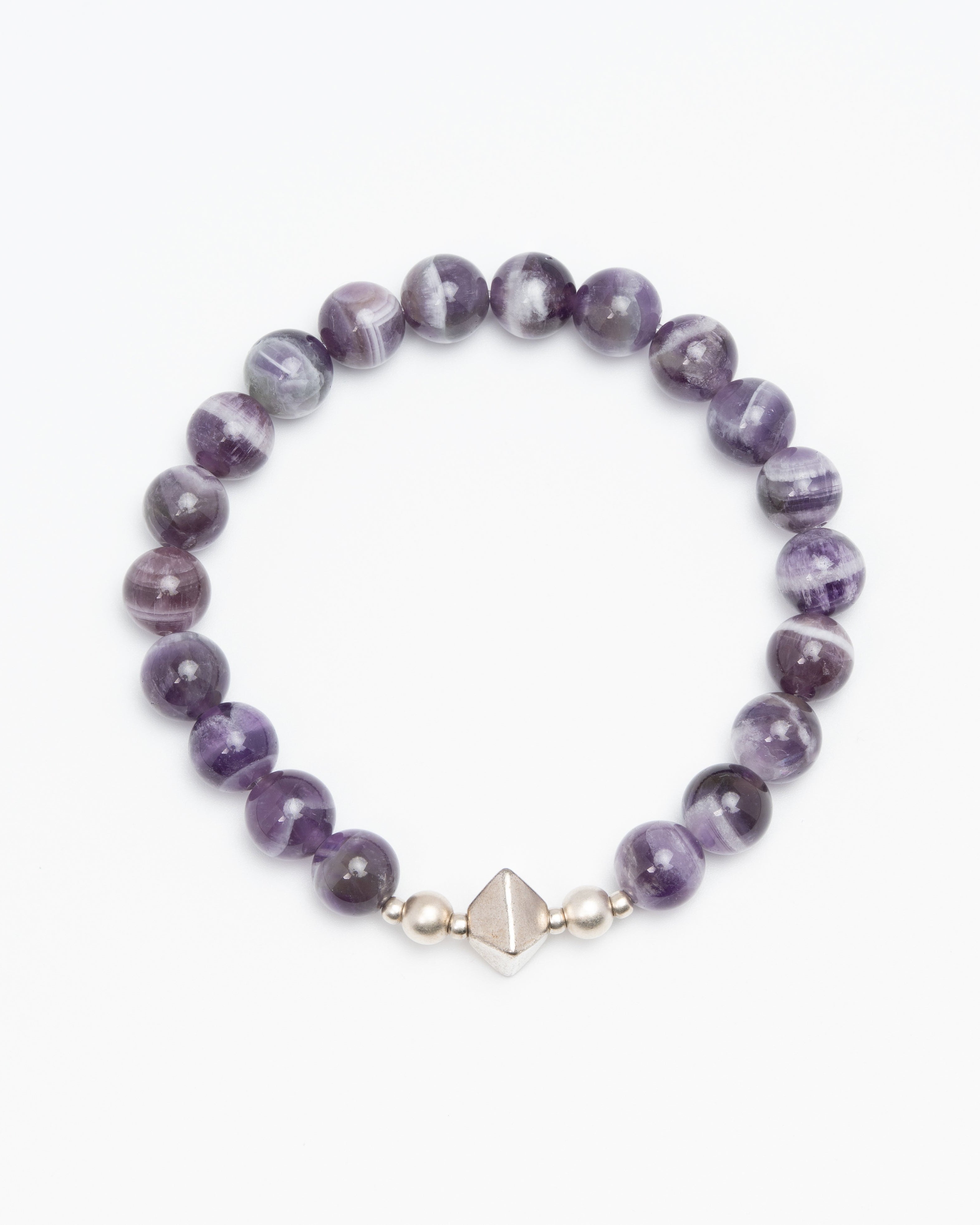 Pyramid of Power - Dream Amethyst & Silver Focus Bracelet