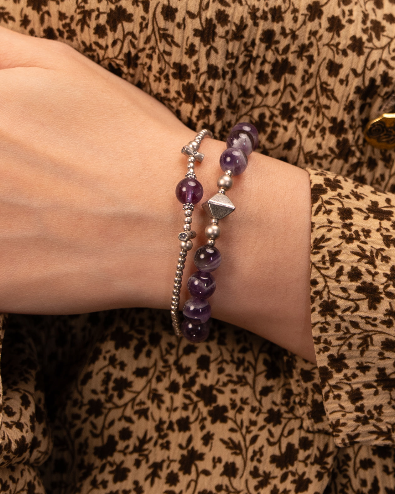 Pyramid of Power - Chevron Amethyst Alignment Bracelet