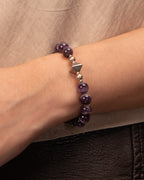 Pyramid of Power - Dream Amethyst & Silver Focus Bracelet
