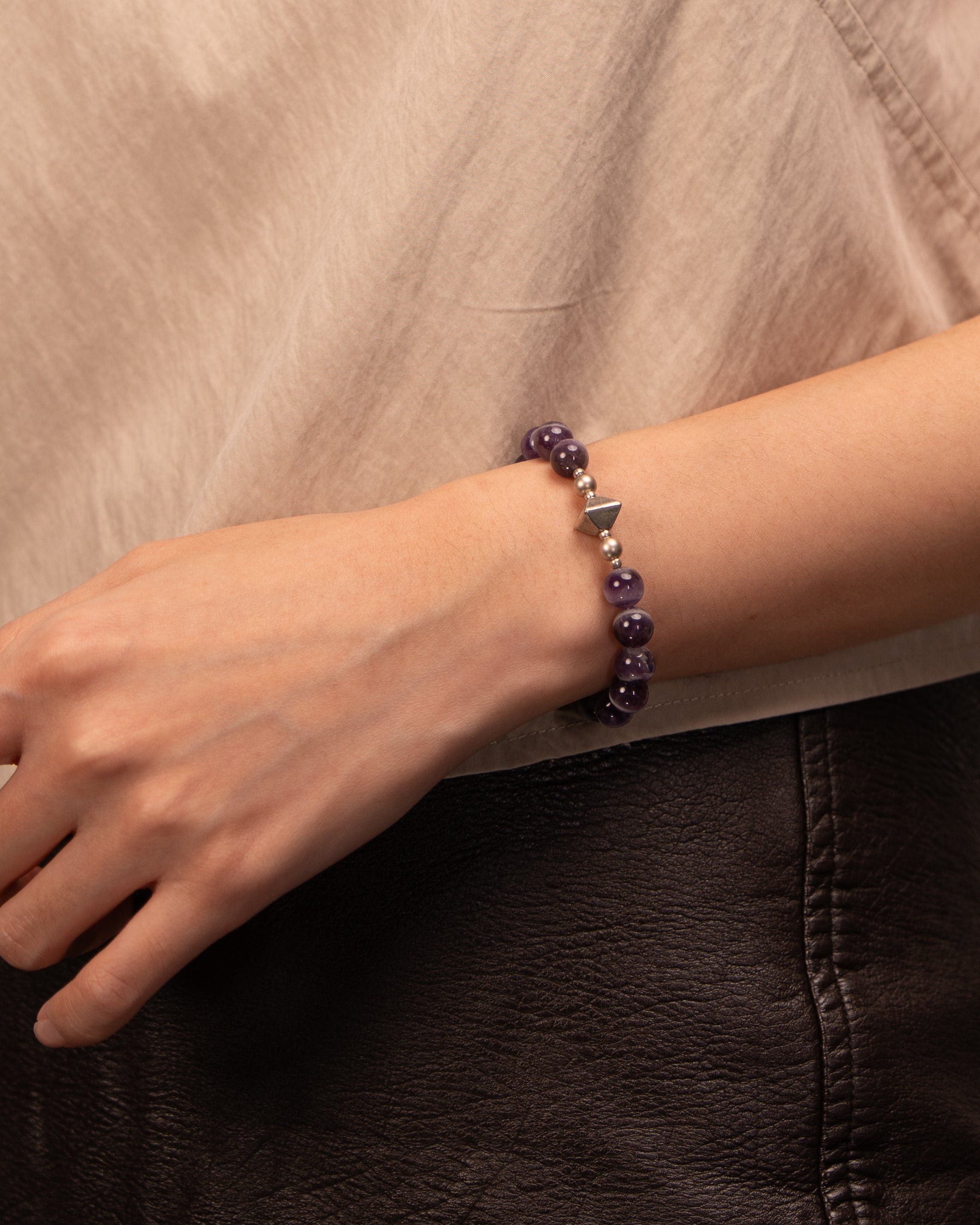 Pyramid of Power - Chevron Amethyst Alignment Bracelet