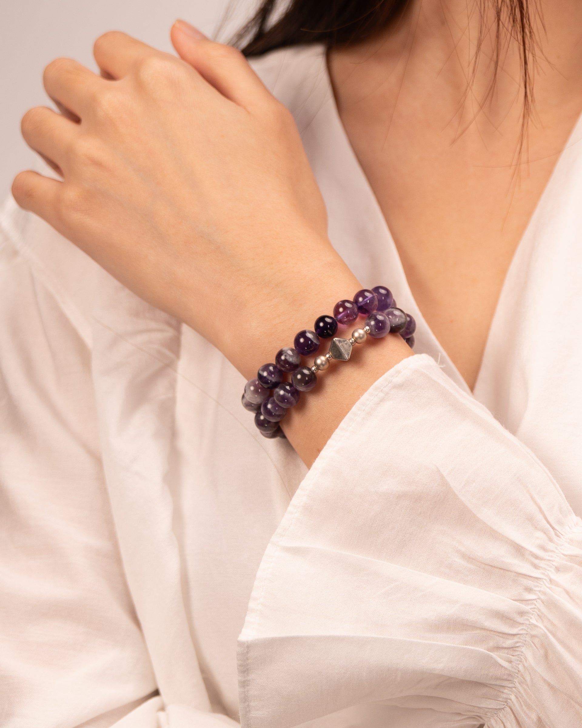 Pyramid of Power - Chevron Amethyst Alignment Bracelet