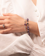 Pyramid of Power - Dream Amethyst & Silver Focus Bracelet