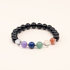 The Vitality Engine - 7 Chakra & Black Onyx Activation Bracelet