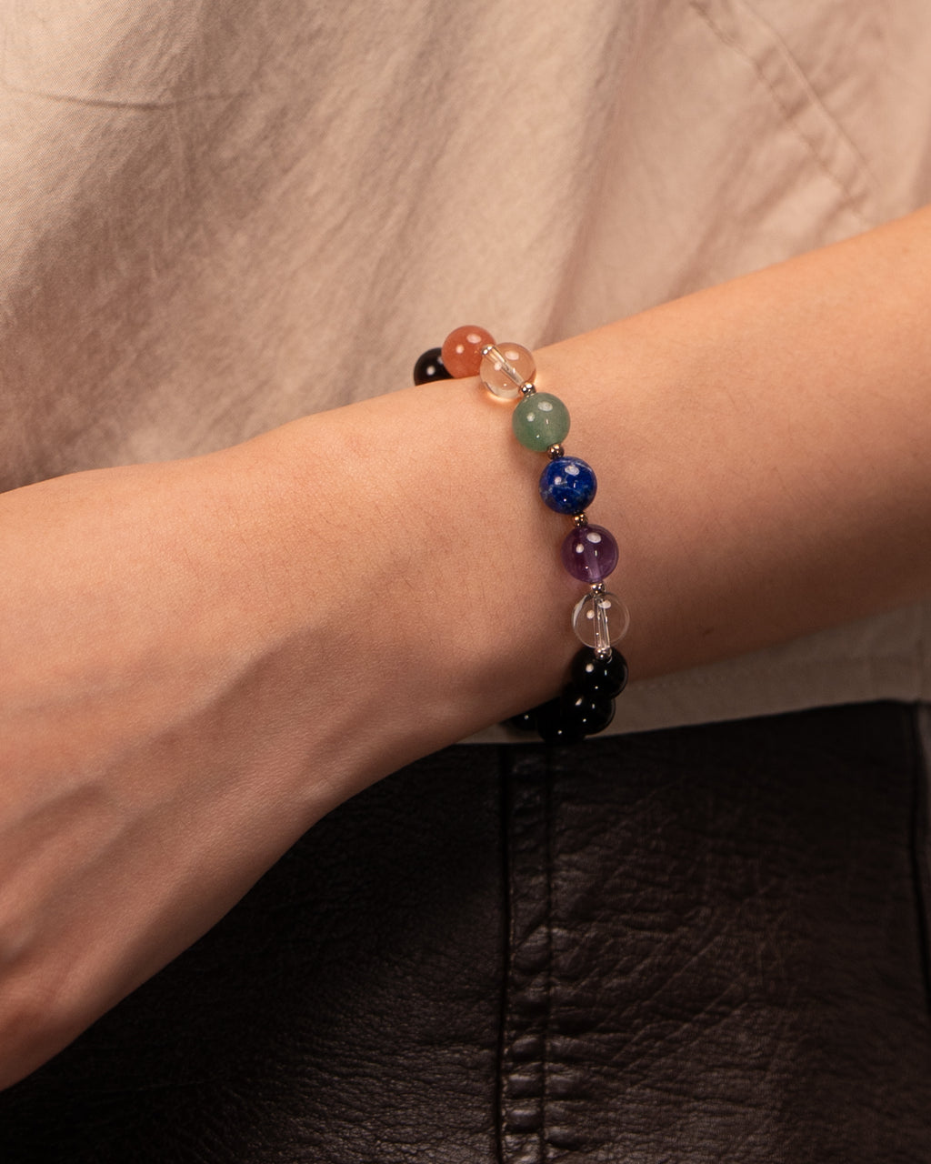 The Vitality Engine - 7 Chakra & Black Onyx Activation Bracelet