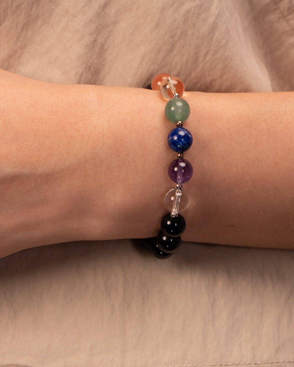 The Vitality Engine - 7 Chakra & Black Onyx Activation Bracelet