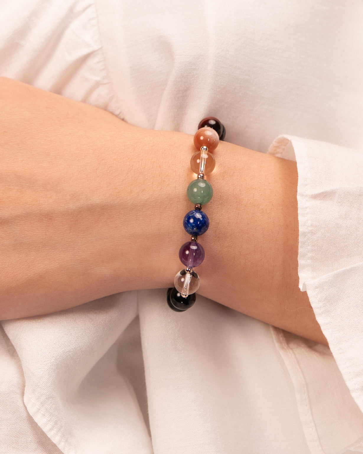 The Vitality Engine - 7 Chakra & Black Onyx Activation Bracelet