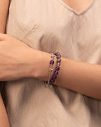 The Dream Weaver - Dream Amethyst & Clear Quartz Intuition Bracelet