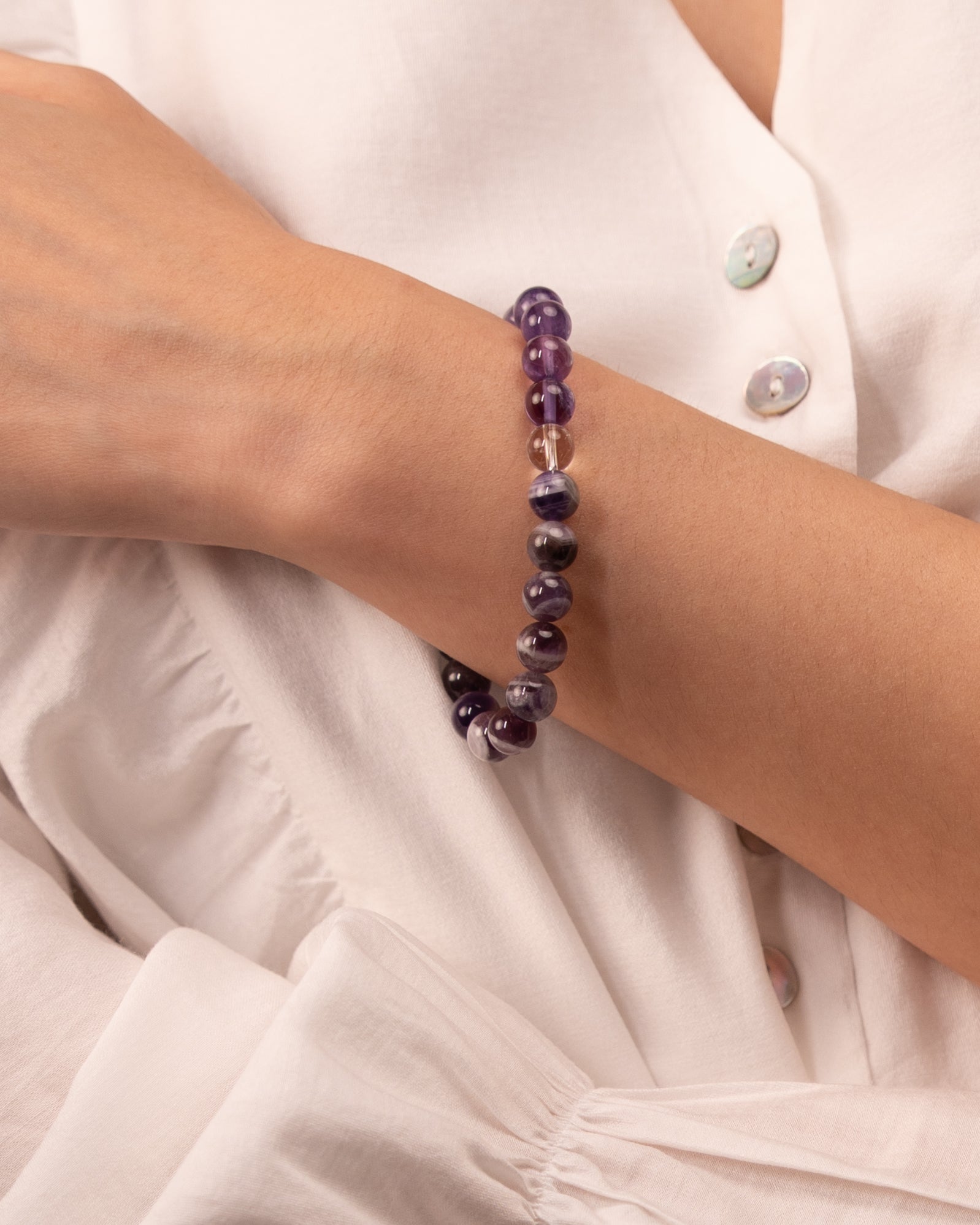 Dream Weaver - Amethyst & Chevron Amethyst Vision Bracelet