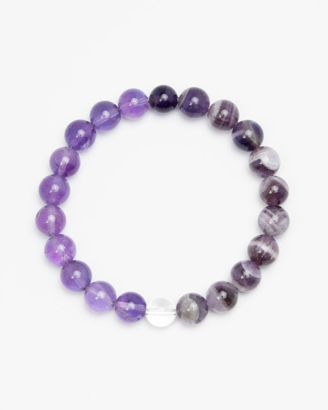 The Dream Weaver - Dream Amethyst & Clear Quartz Intuition Bracelet Hover Image