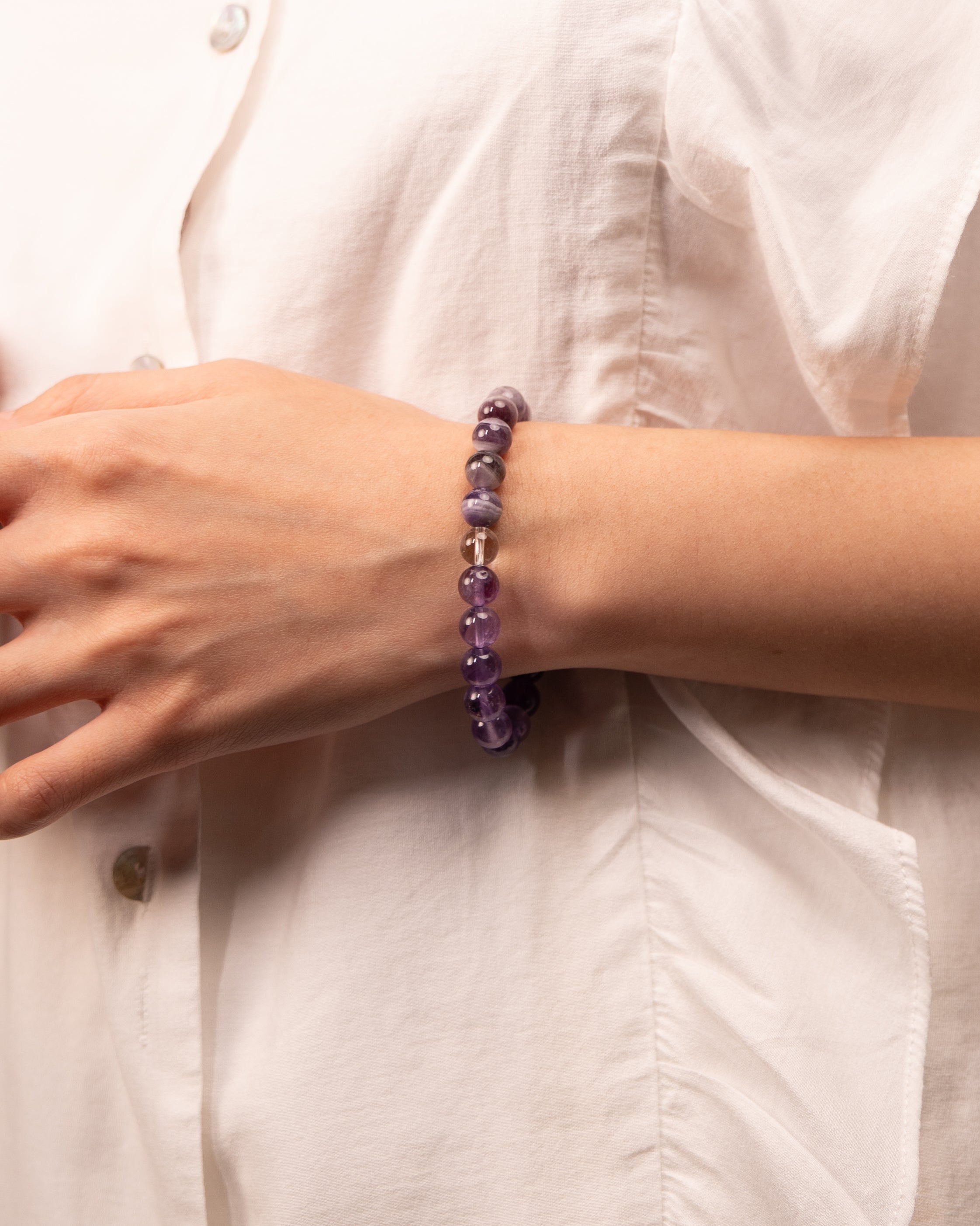 Dream Weaver - Amethyst & Chevron Amethyst Vision Bracelet