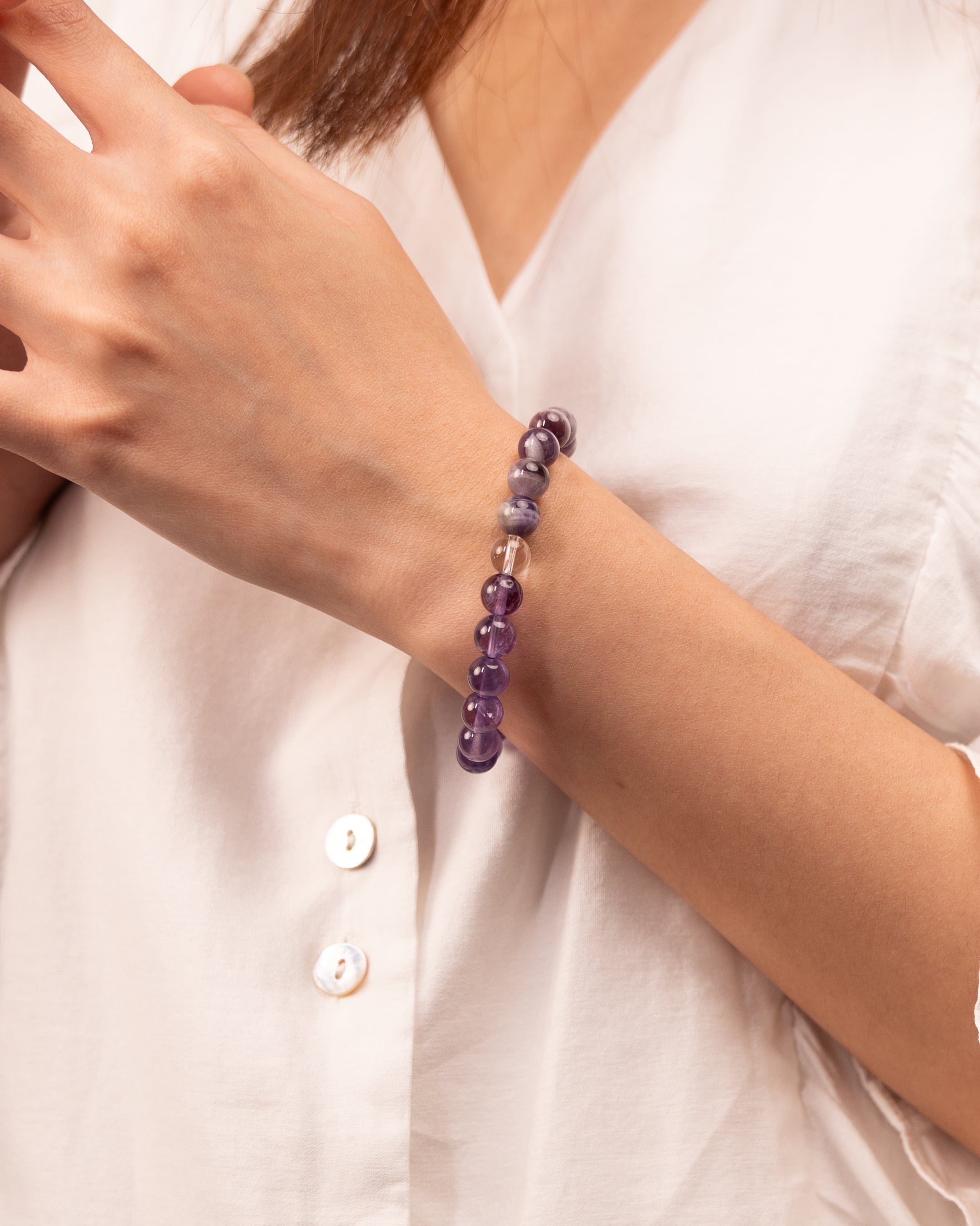 Dream Weaver - Amethyst & Chevron Amethyst Vision Bracelet