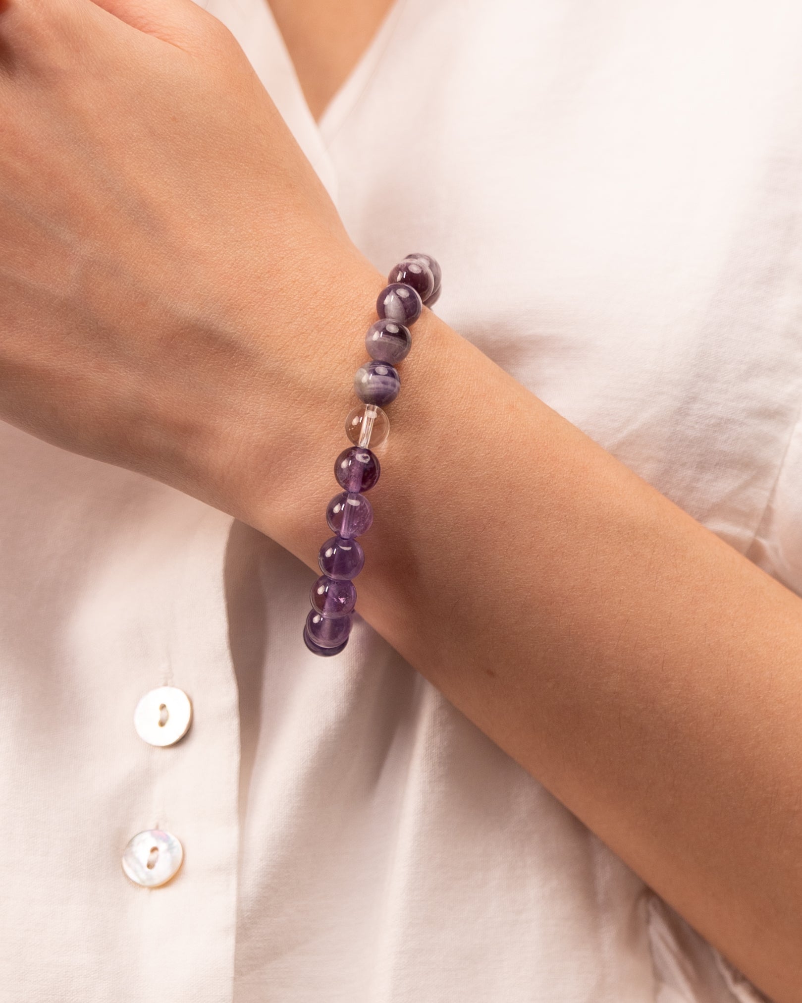 Dream Weaver - Amethyst & Chevron Amethyst Vision Bracelet