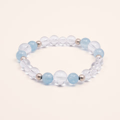 Oceanic Whispers - Aquamarine & Sterling Silver Clarity Bracelet