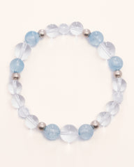 Oceanic Whispers - Aquamarine & Sterling Silver Clarity Bracelet