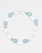 Oceanic Whispers - Aquamarine & Clear Quartz Clarity Bracelet