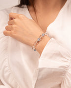 Oceanic Whispers - Aquamarine & Clear Quartz Clarity Bracelet