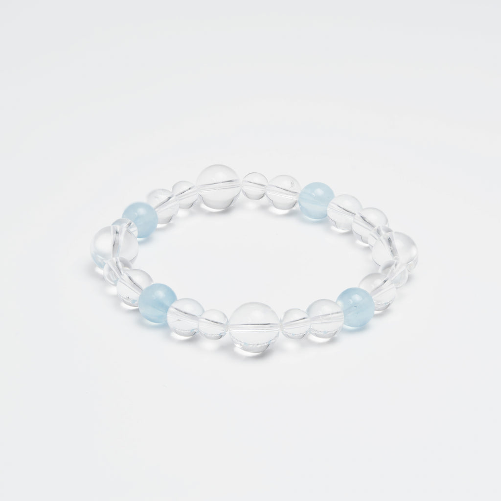 Aqua Aura - Aquamarine & Clear Quartz Clarity Bracelet