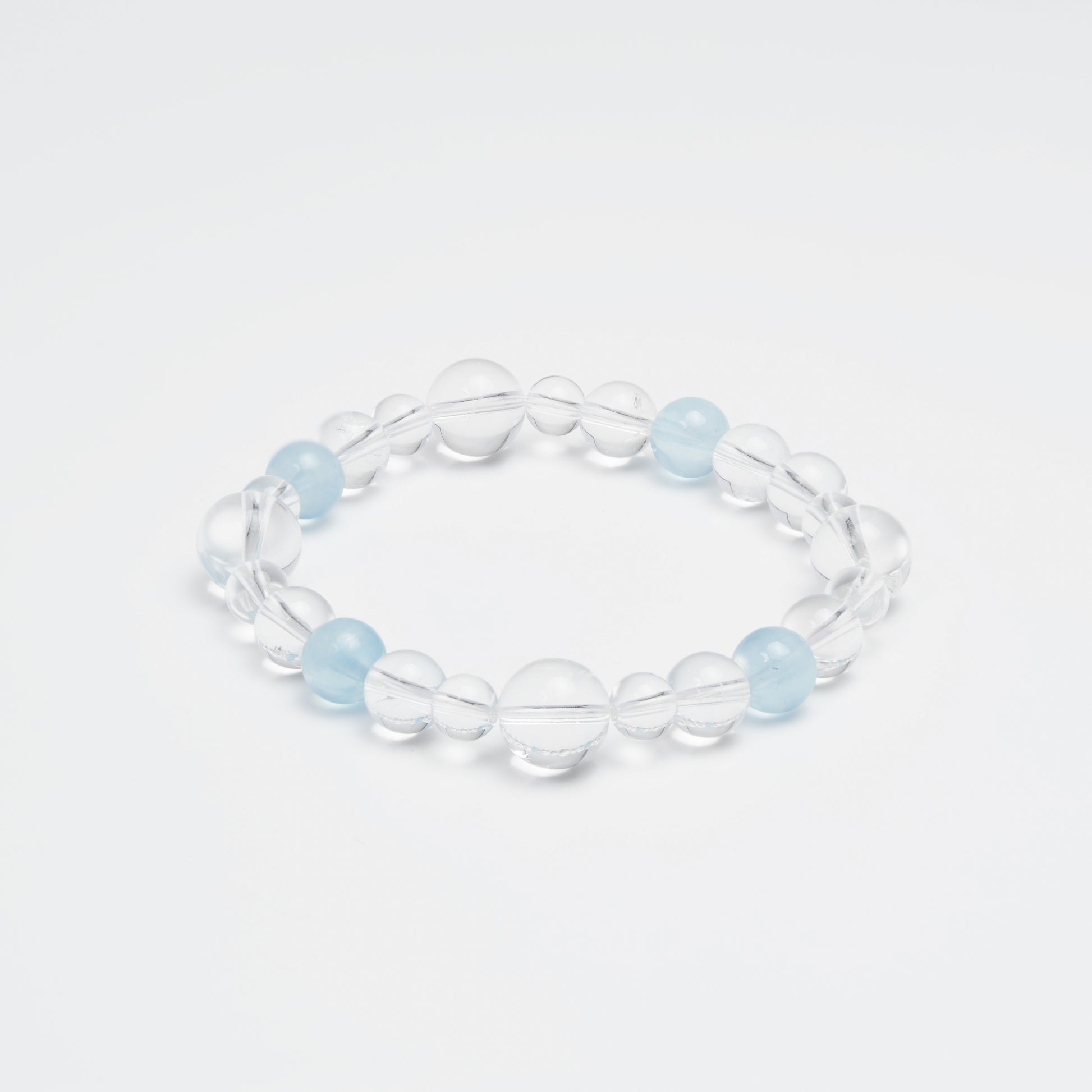 Aqua Aura - Aquamarine & Clear Quartz Clarity Bracelet